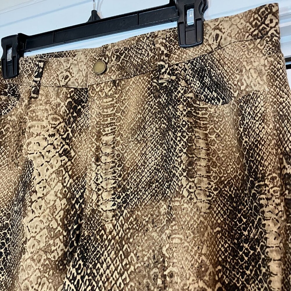 Lauren Ralph Lauren Snakeskin Print Jeans Size 8 - Picture 4 of 6